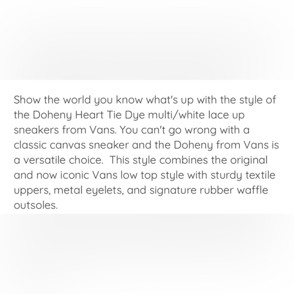 VANS Doheny Heart pastel tie dye,low lace up sneakers/trainers/skate/waffle sole - Picture 11 of 11